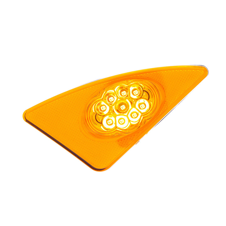 9 LED Competition Series Fender Light For 2007-2017 Kenworth T660 (Driver) - Amber LED/Lens