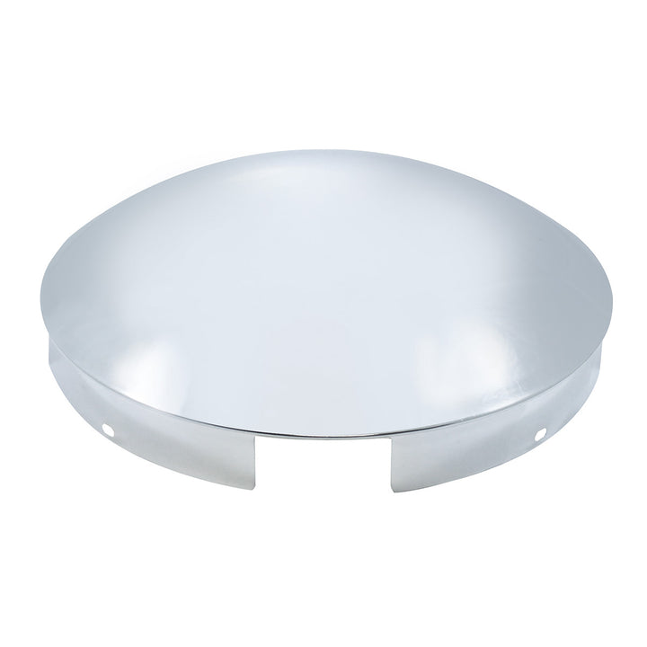 4 Even Notched Stainless Steel Dome Front Hubcap - 1" Lip