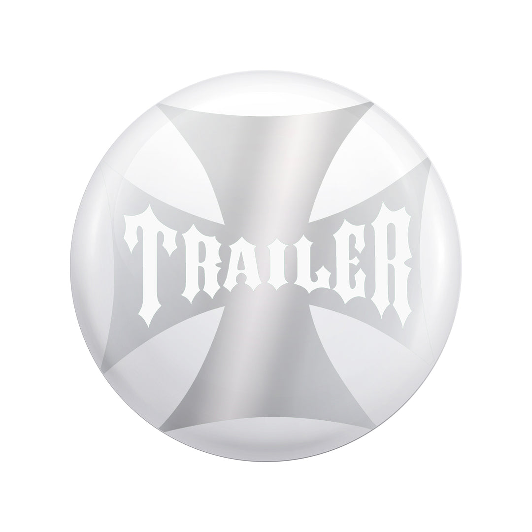"Trailer" Maltese Cross Air Valve Knob Candy Color Sticker Only - Pearl White