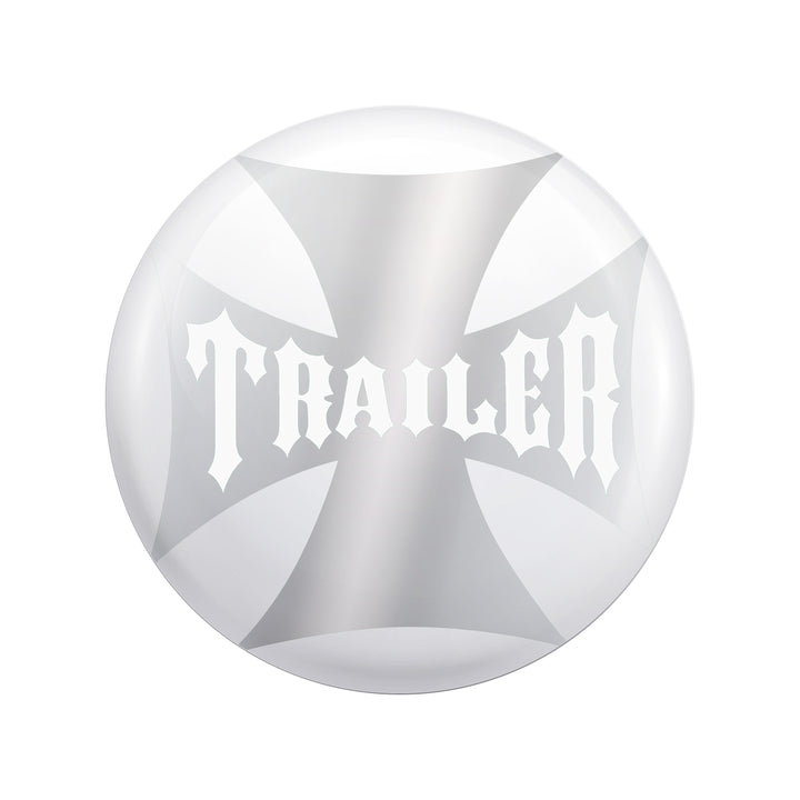 "Trailer" Maltese Cross Air Valve Knob Candy Color Sticker Only - Pearl White
