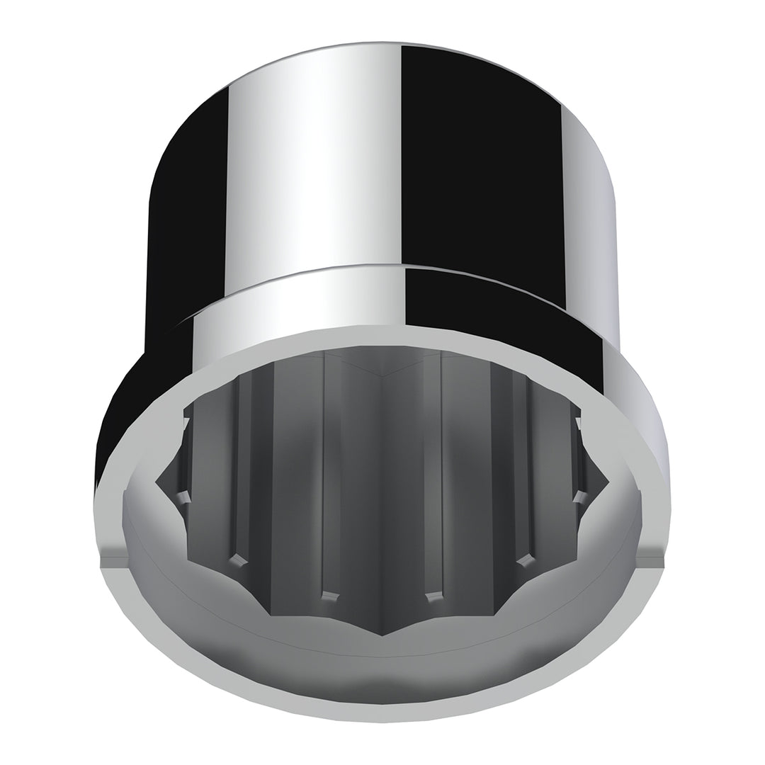15/16" x 1-1/2" Chrome Plastic Pointed Nut Cover - Push-On
