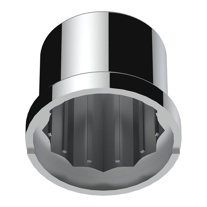 15/16" x 1-1/2" Chrome Plastic Pointed Nut Cover - Push-On