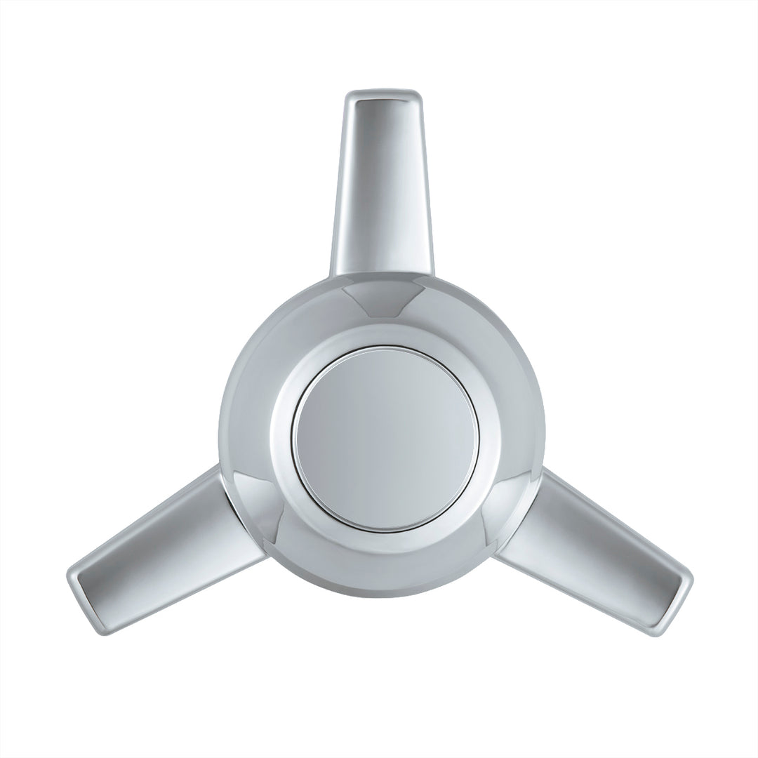 Chrome Plastic 3 Bar Straight Hubcap Spinner Only