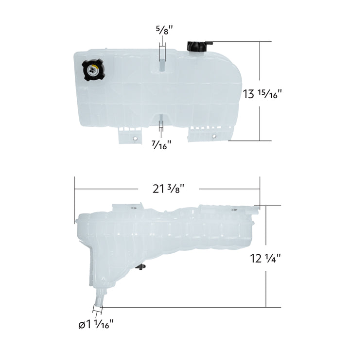 Pressurized Coolant Reservoir &amp; Coolant Level Sensor For 2008-2022 Peterbilt 389 &amp; Kenworth W900