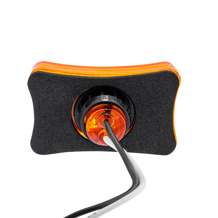 3 LED Rectangular Clearance/Marker Light - Amber LED/Amber Lens
