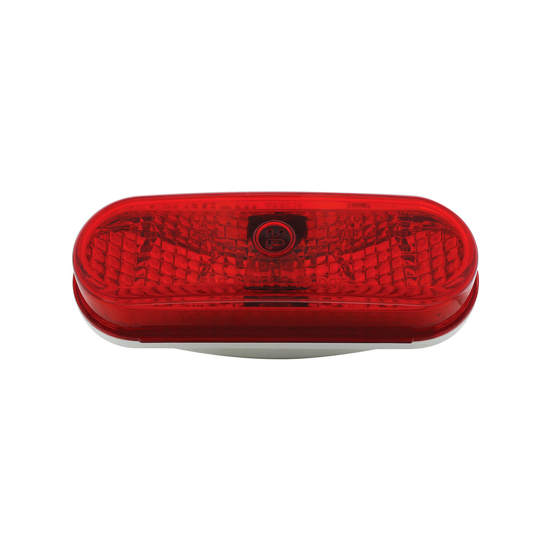 Oval Crystal Light (Stop, Turn &amp; Tail) - Red Lens (Bulk)