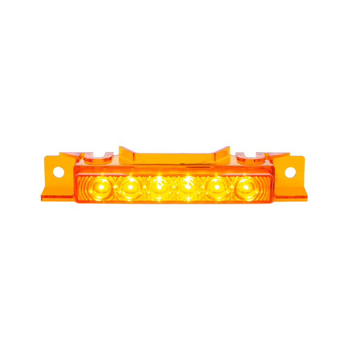 6 LED Competition Series Exterior Visor Light For 1996-2024 Volvo VNL - Amber LED/Amber Lens