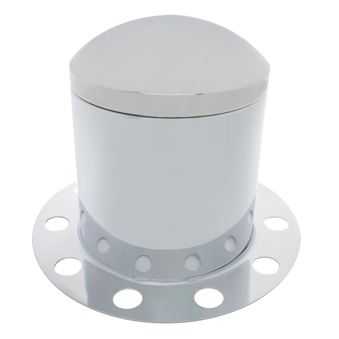 Chrome Dome Rear Axle Cover 3PC Kit For 33mm Nut Cover - Steel/Aluminum Wheel (10 Holes)