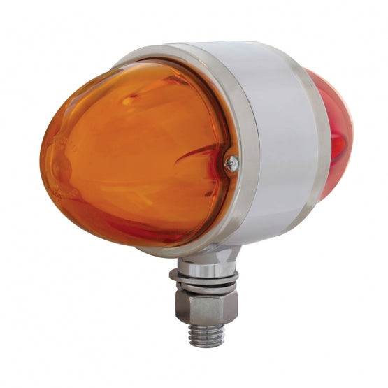 18 LED Dual Function GloLight Double Face Light - Amber &amp; Red LED/Amber &amp; Red Lens