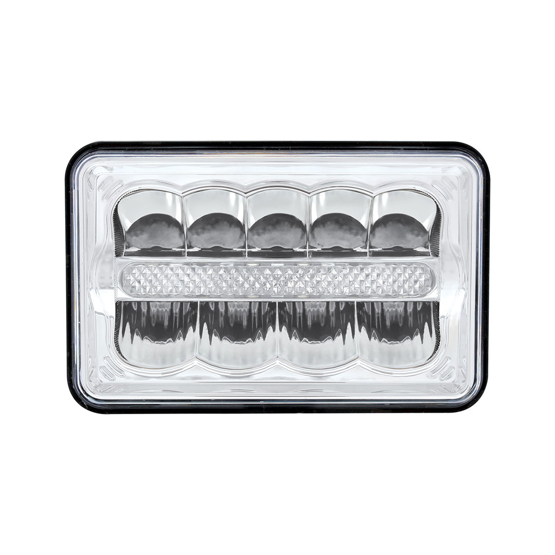 ULTRALIT - 9 High Power LED 4" x 6" Rectangular Light With White Position Light Bar
