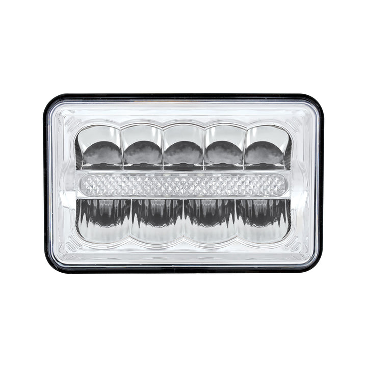 ULTRALIT - 9 High Power LED 4" x 6" Rectangular Light With White Position Light Bar