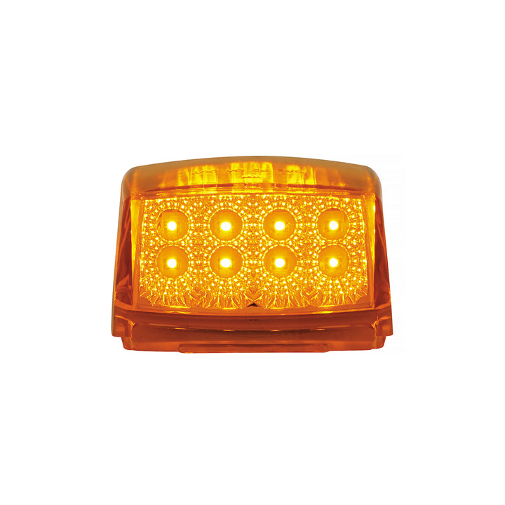 17 LED Reflector Square Cab Light - Amber LED/Amber Lens (5-Pack)