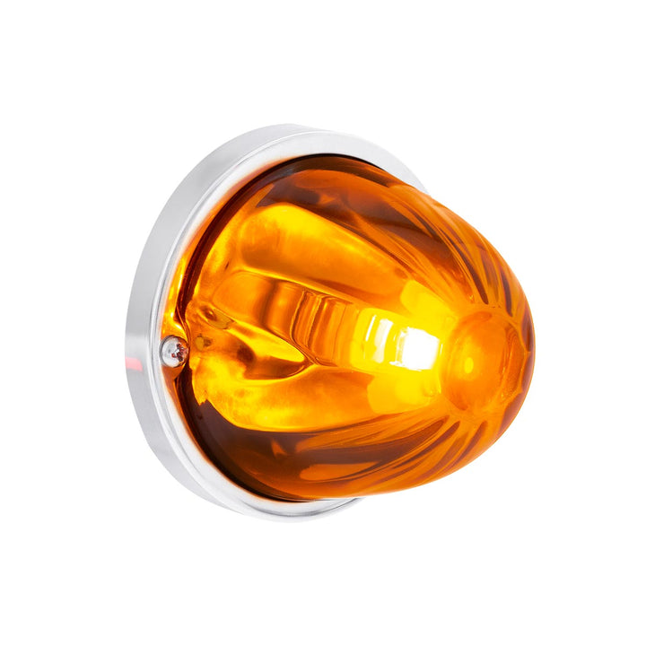 UltraBurst Glass Watermelon Light Flush Mount Kit - Amber LED/Dark Amber Lens