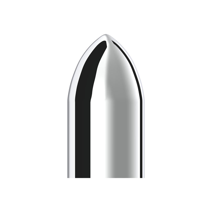 33mm x 3-7/8" Chrome Plastic Bullet Nut Covers - Thread-On (10-Pack)