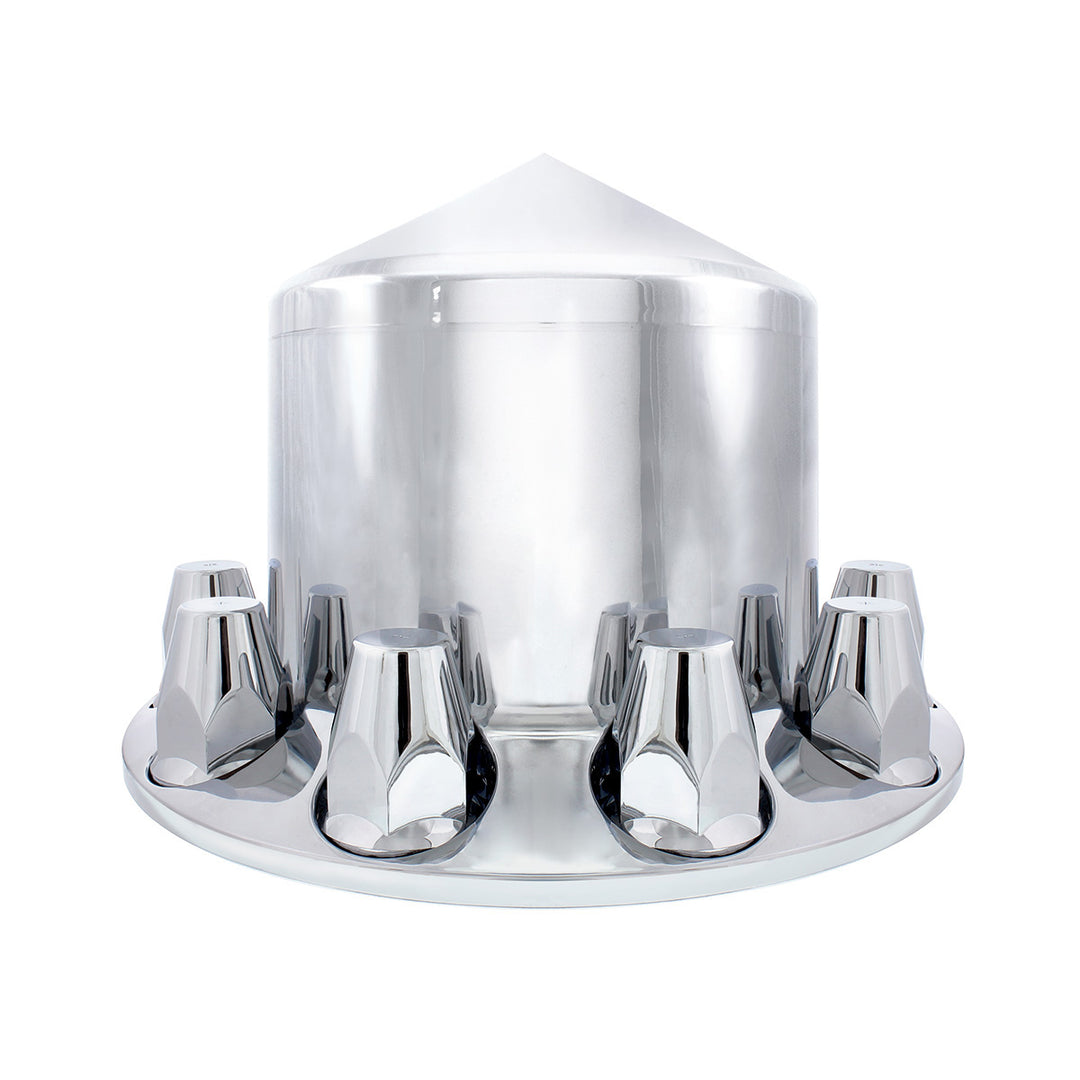 Pointed Rear Axle Cover With 33mm Standard Thread-On Nut Covers - Chrome