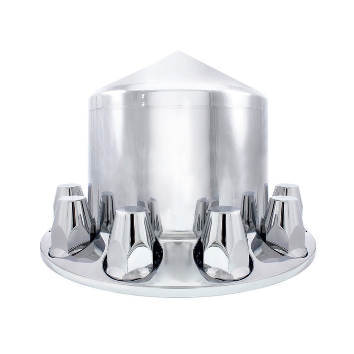 Pointed Rear Axle Cover With 33mm Standard Thread-On Nut Covers - Chrome