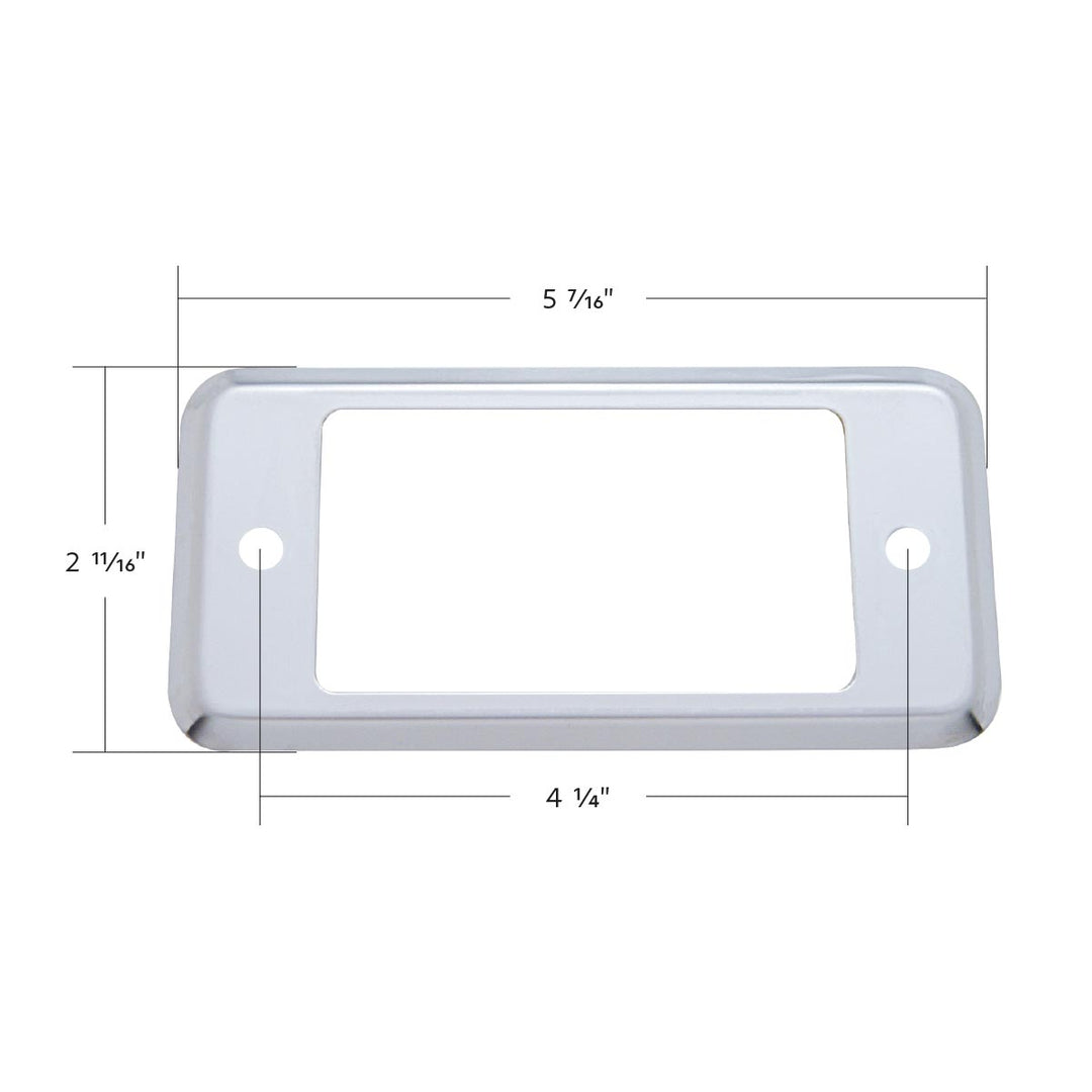 Plain Stainless "A" Panel Pocket Cover for Peterbilt