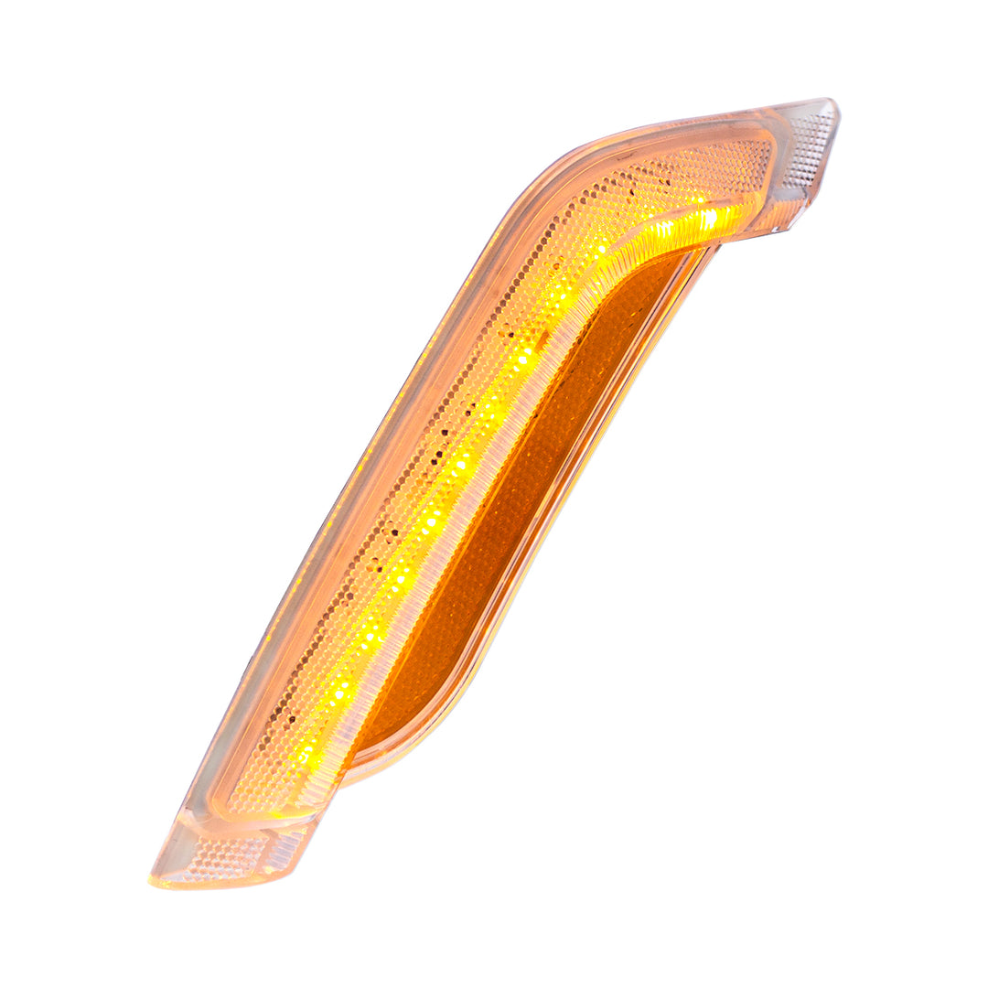 12 Amber LED Fender Turn Signal Light For Peterbilt 579 (2012-2021) &amp; 587 (2012-2018) - Driver, Clear Lens