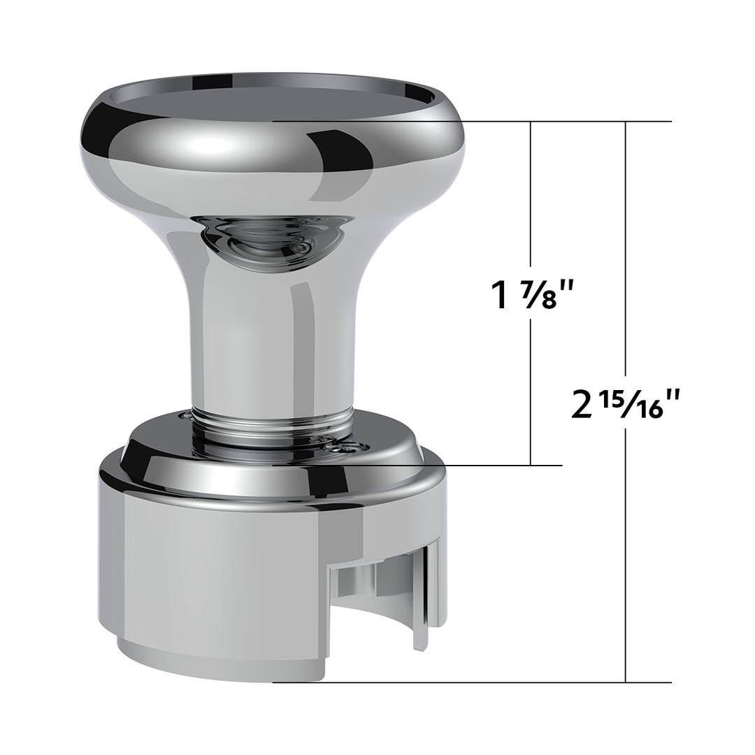 Thread-On Gearshift Knob &amp; Adapter For Eaton Fuller Style 13/15/18 Shifter - Chrome