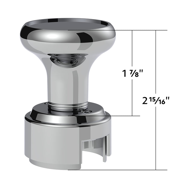Thread-On Gearshift Knob &amp; Adapter For Eaton Fuller Style 13/15/18 Shifter - Chrome