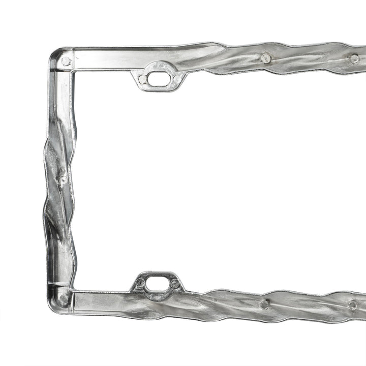 Chrome Twist License Plate Frame