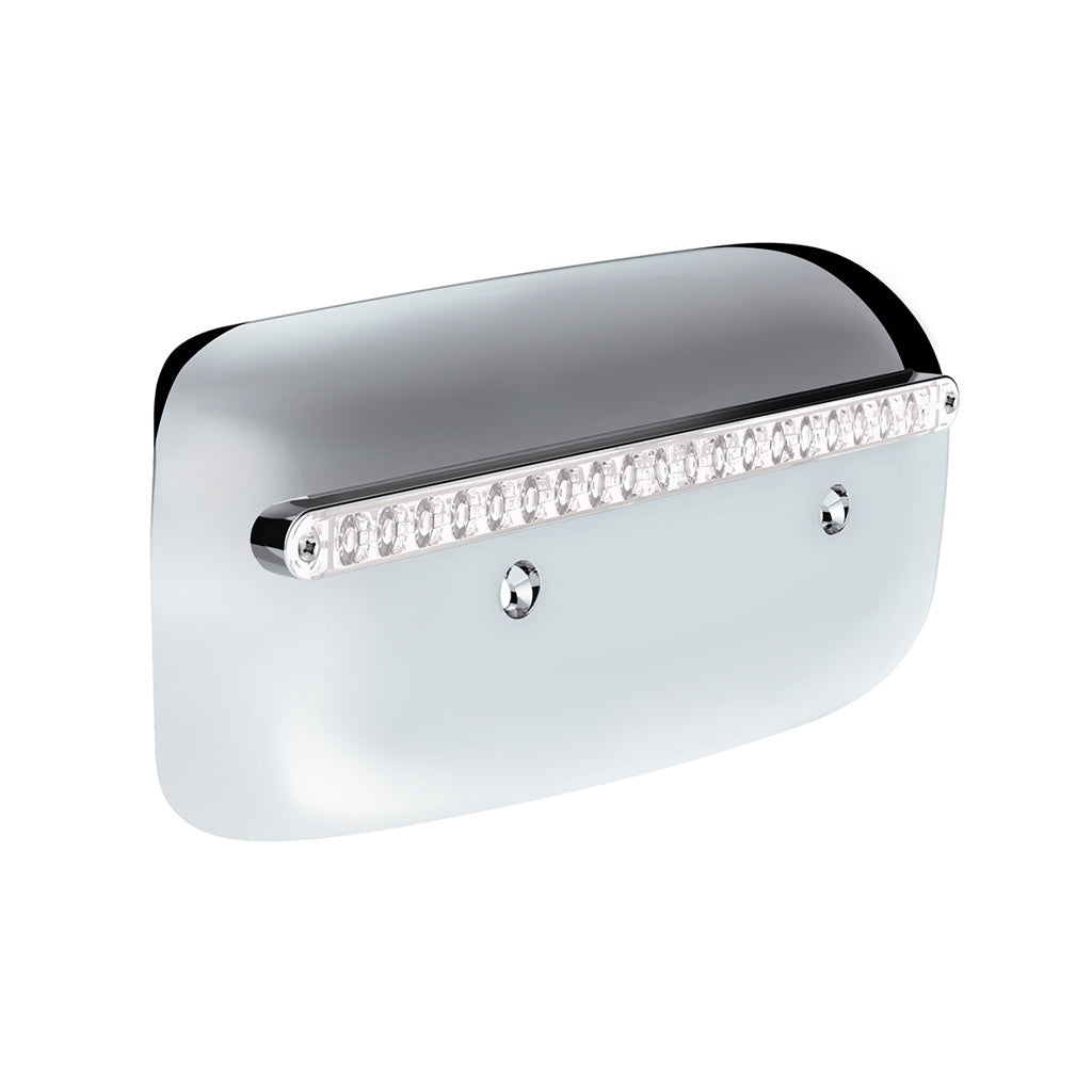19 LED Rear Headlight Housing Cover For 2008-2023 Peterbilt 389 (Driver) - Amber LED/Clear Lens