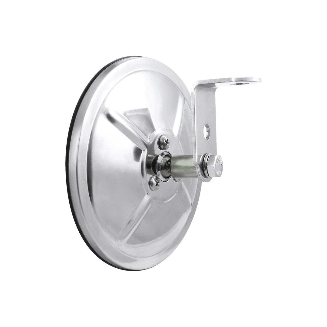5" 430 Stainless Steel 320R Convex Mirror - Centered Mounting Stud