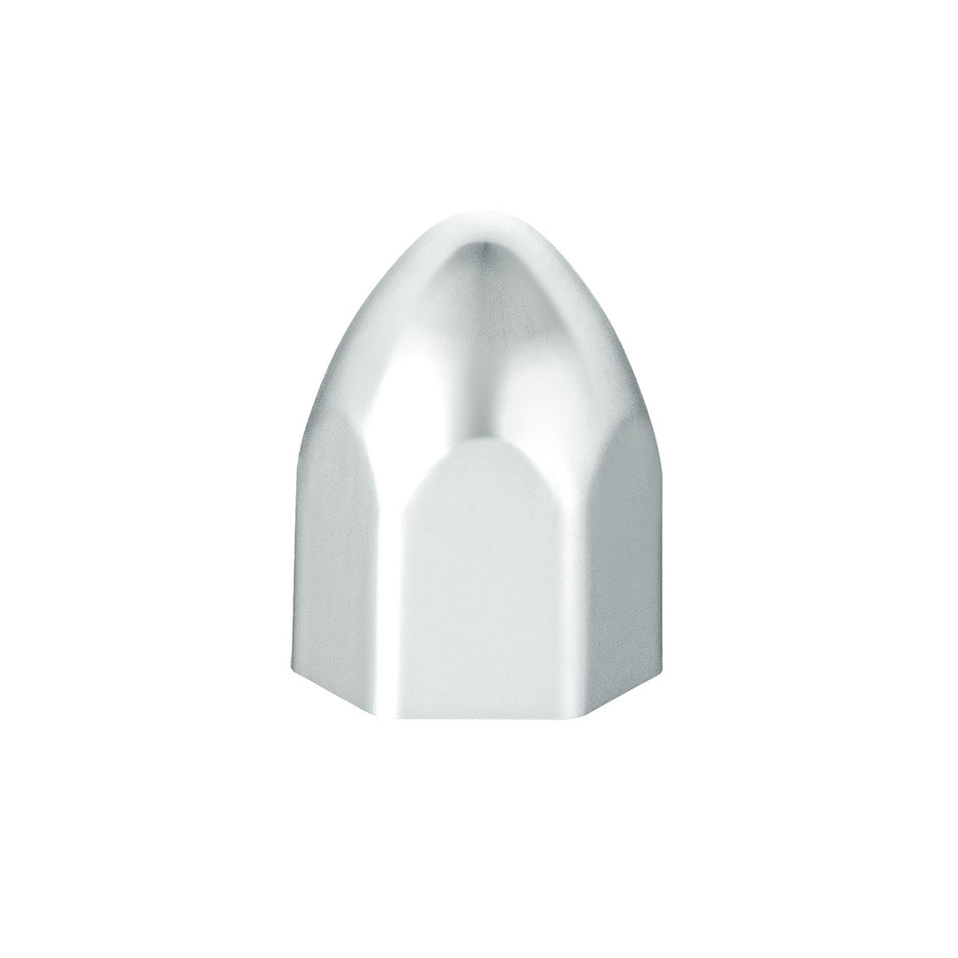 7/16" x 3/4" Chrome Plastic Bullet Nut Covers - Push-On (10-Pack)