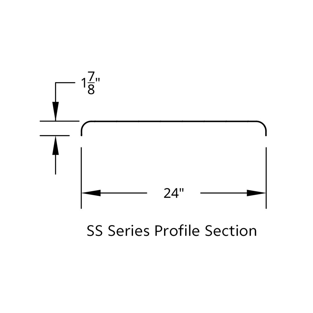 66" 430 Stainless Steel (16ga) Roll Formed Edge Smooth Half Fender - Stainless Steel Series (Pair)