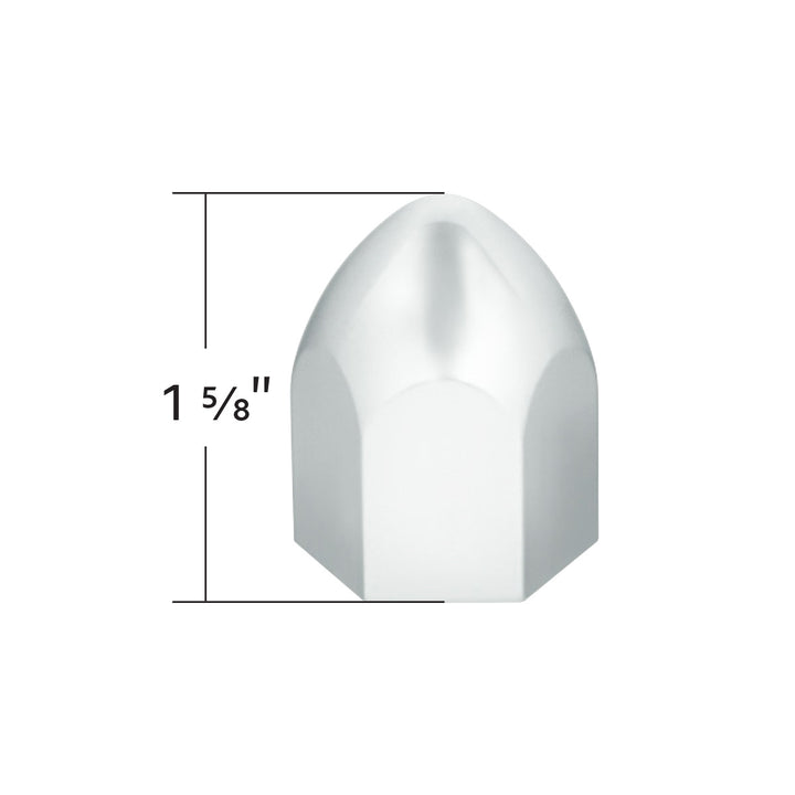 1" X 1 5/8" Chrome Plastic Bullet Lug Nut Cover – Push-On (50-Pack) | Semi Truck