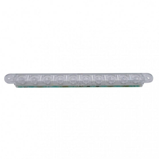 10 LED 9" Turn Signal Light Bar - Amber LED/Clear Lens (Bulk)