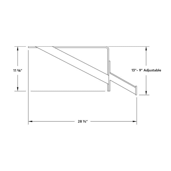 29" 430 Stainless Steel Universal Heavy Duty Half Fender Mounting Arm Kit (Pair)