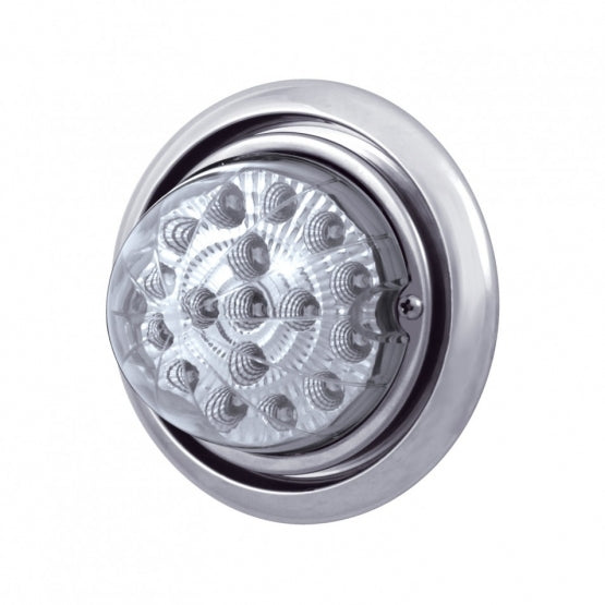 Front Bumper Light With 17 Amber LED Dual Function Clear Style Reflector Light For FL Columbia - Clear Lens