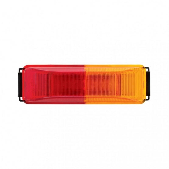 6 LED Rectangular Fender Mount Light (Clearance/Marker) With Amber &amp; Red Lens, And Black Bracket (Bulk)