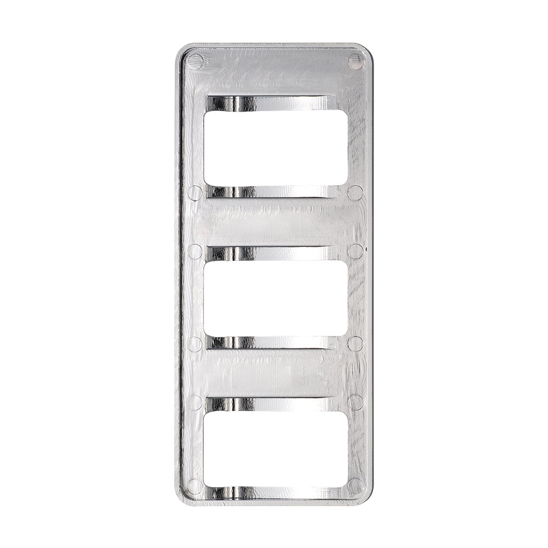 Chrome 3 - Rocker Switch Cover For Peterbilt 579 (2012-2019) &amp; 567 (2014-2019) - 3 Switches