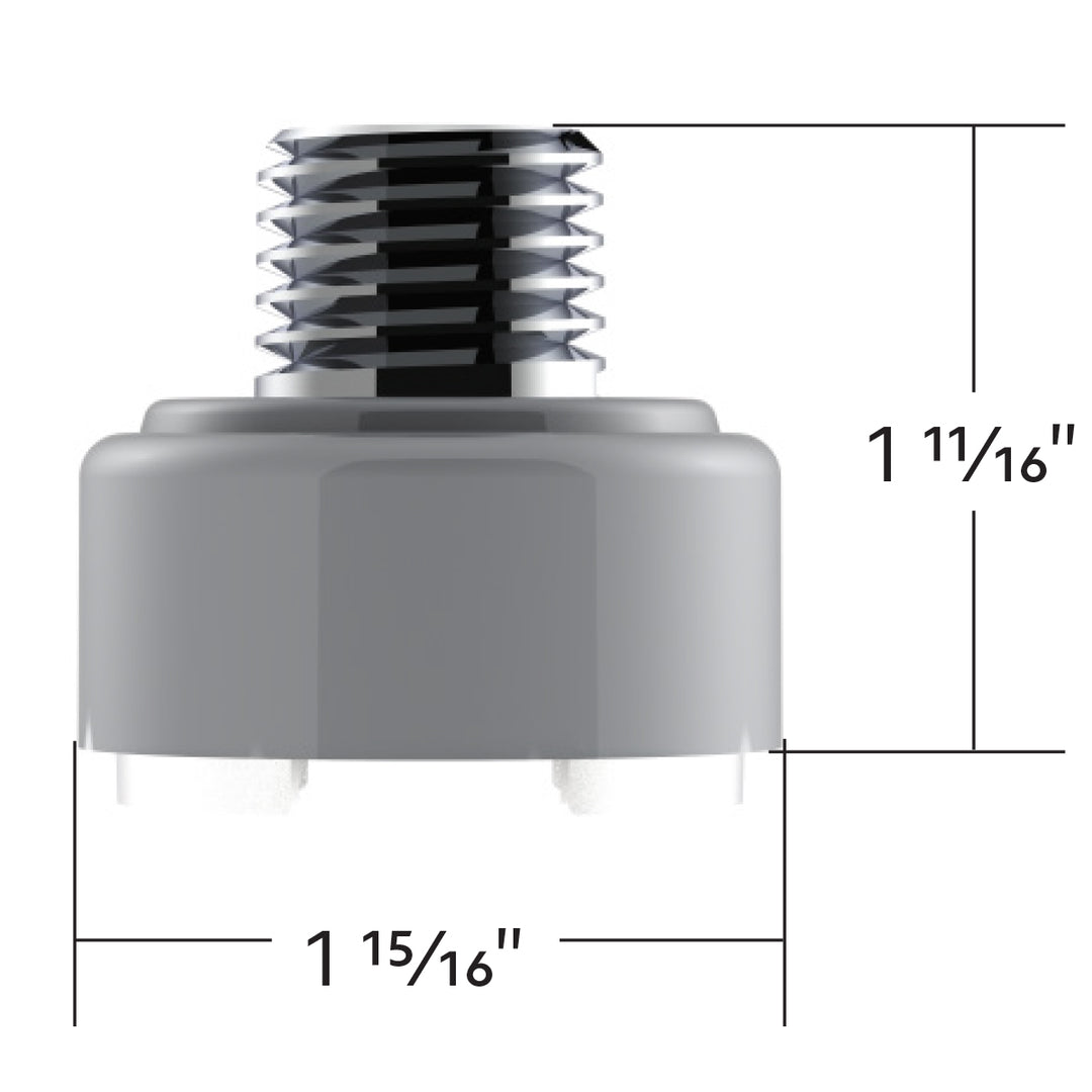 M30 x 3.5 Thread-On Shift Knob Mounting Adapter For Eaton Fuller Style 9/10 Shifter - Liquid Silver