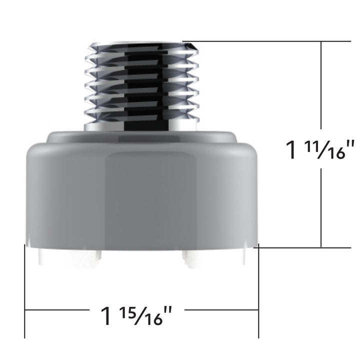 M30 x 3.5 Thread-On Shift Knob Mounting Adapter For Eaton Fuller Style 9/10 Shifter - Liquid Silver