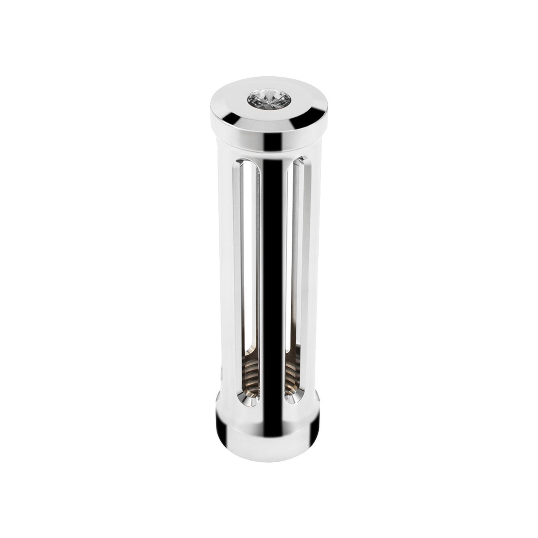 M30 x 3.5 Thread-On Sonoma Style Gearshift Knob - Smoke Crystal/Chrome