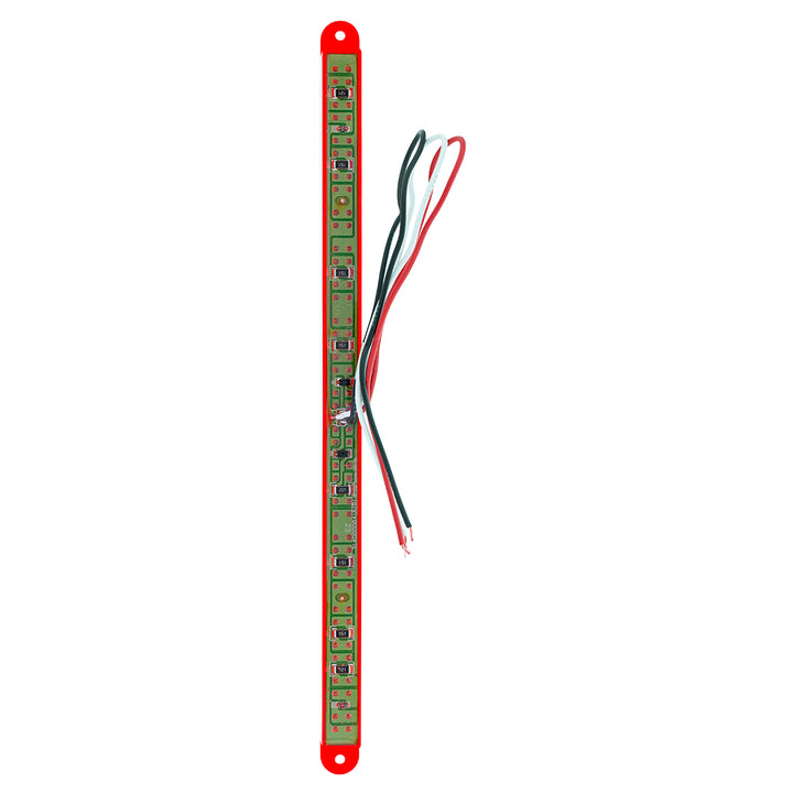 19 LED 12" Reflector Light Bar (Stop, Turn &amp; Tail) - Red LED/Red Lens (Bulk)