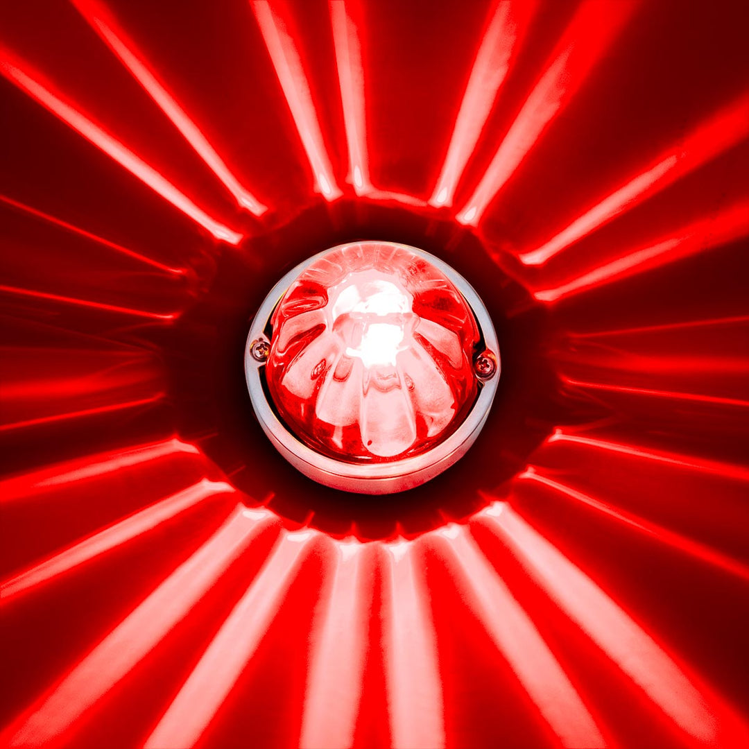 UltraBurst Glass Watermelon Light Flush Mount Kit - Red LED/Clear Lens