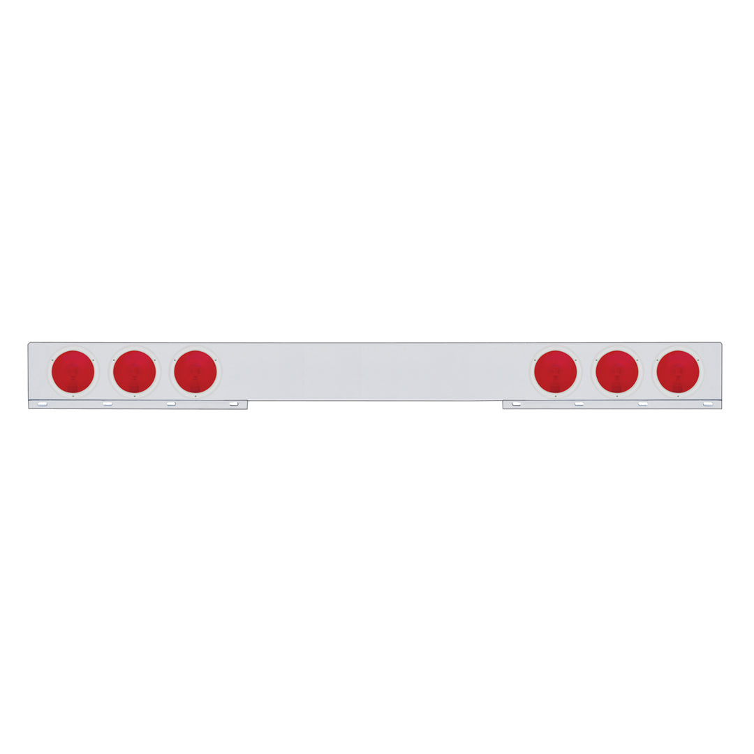 Stainless Steel Light Bar With Six 4" Lights &amp; Stainless Steel Bezel