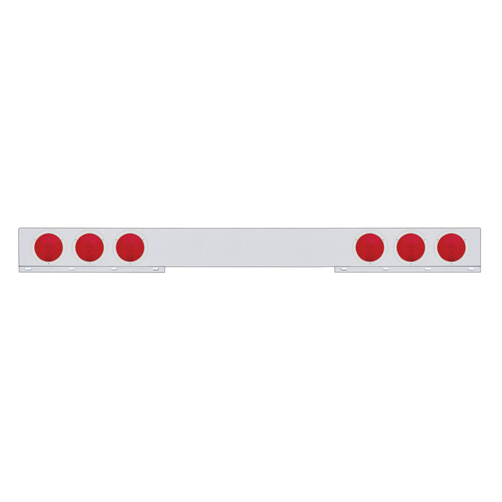 Stainless Steel Light Bar With Six 4" Lights &amp; Stainless Steel Bezel