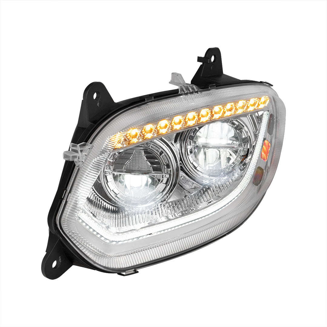 Chrome 86 LED Headlight For 2018-2025 International LT - Driver
