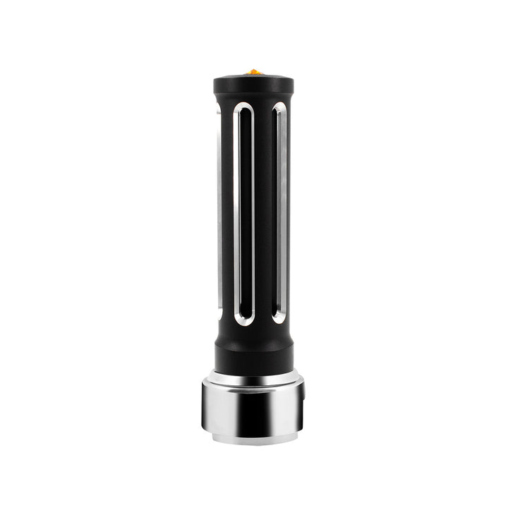 Thread-On Matte Black Sonoma Style Gearshift Knob With LED 13/15/18 Speed Adapter - Amber Crystal/Amber LED