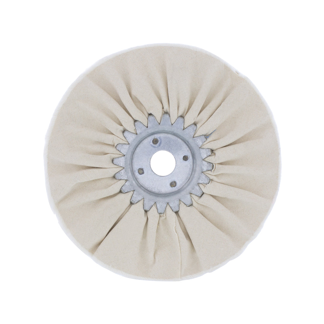 6" White Treated Airway Buff - 5/8" &amp; 1/2" Arbor