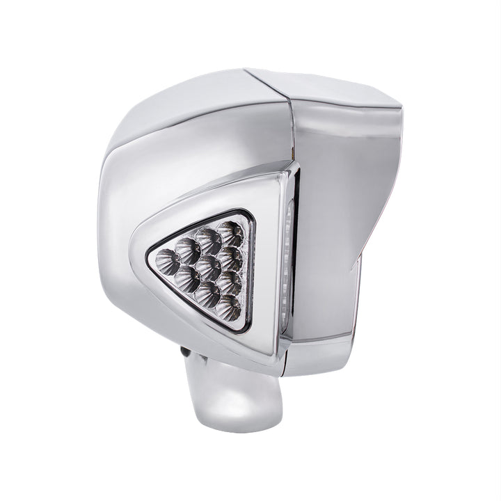 10 High Power LED "Chrome" Projection Headlight Assembly W/Mounting Arm &amp; Turn Signal Side Pod - Passenger Side