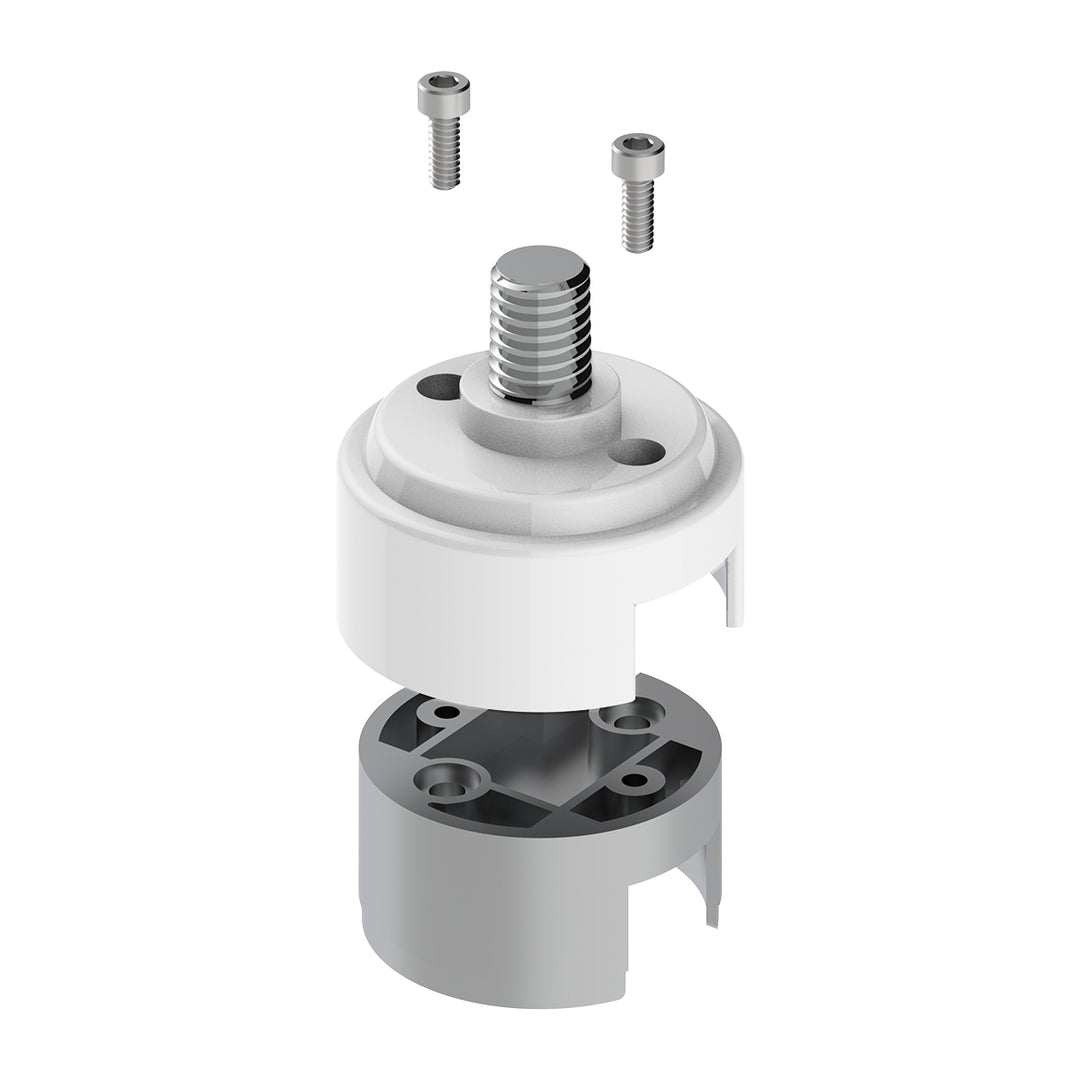 1/2" - 13 Thread-On Shift Knob Mounting Adapter For Eaton Fuller Style 13/15/18 Shifter - Pearl White (Bulk)