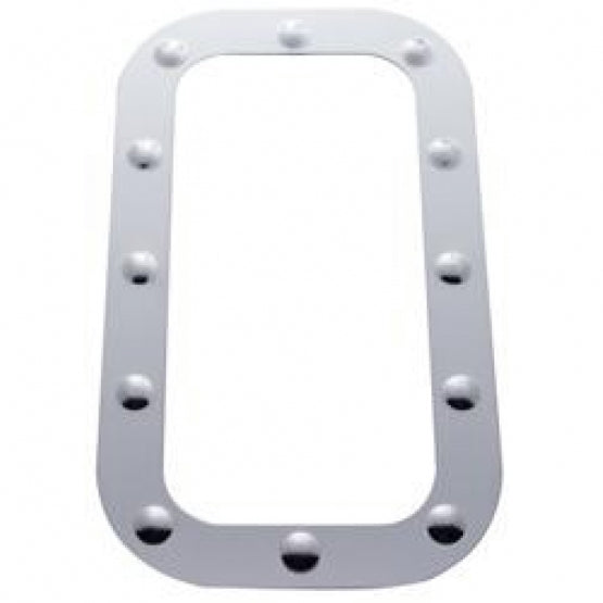 Kenworth Stainless Dimpled Vent Door Trim (Card of 2)