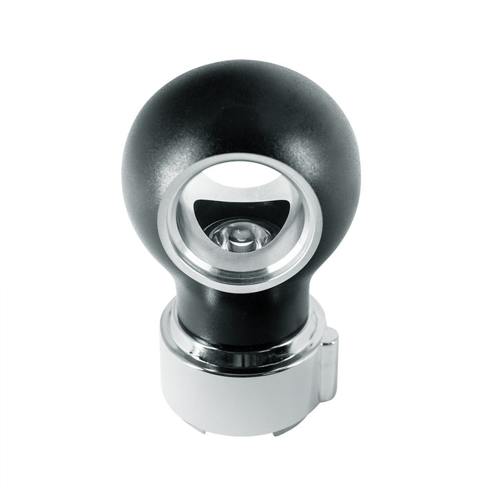 Thread-On Matte Black Charlotte Style Gearshift Knob With LED 9/10 Speed Adapter - Blue LED