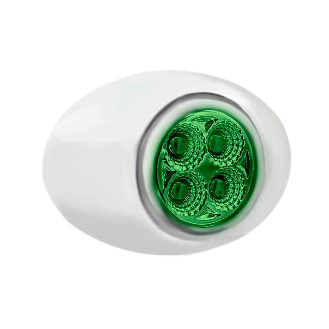 4 LED Double Fury Light (Clearance/Marker) - Red &amp; Green LED/Clear Lens